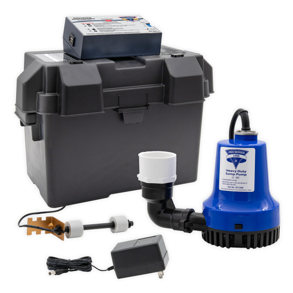 PHCC-1850 - GLENTRONICS PRO SERIES 1850 BATTERY BACKUP SUMP PUMP SYSTEM (1850 GPH at 10)