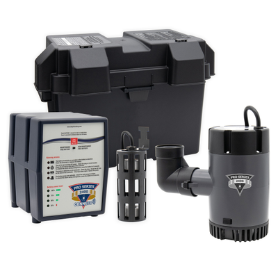 PHCC-2400 - GLENTRONICS PRO SERIES 2400 BATTERY BACKUP SUMP PUMP SYSTEM (2400 GPH AT 10)