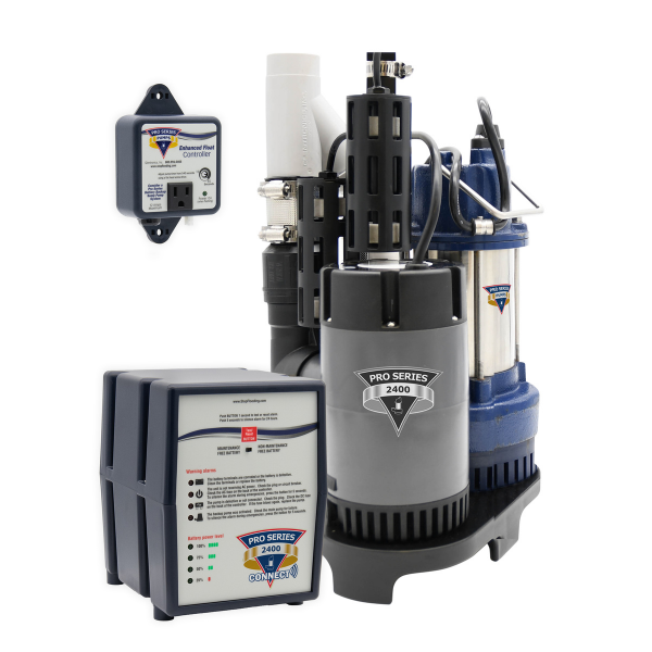 PS-C50 - GLENTRONICS PRO SERIES COMBO 1/2HP PRIMARY & BACKUP SUMP PUMP SYSTEM